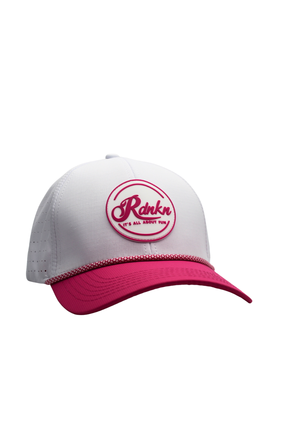 Its All About Fun Pink and White Rope Hat