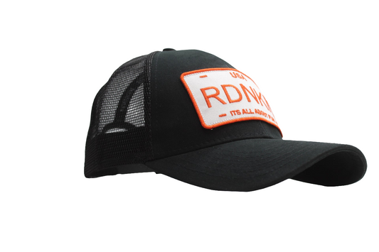 RDNKN Mesh Snapback (black and orange )