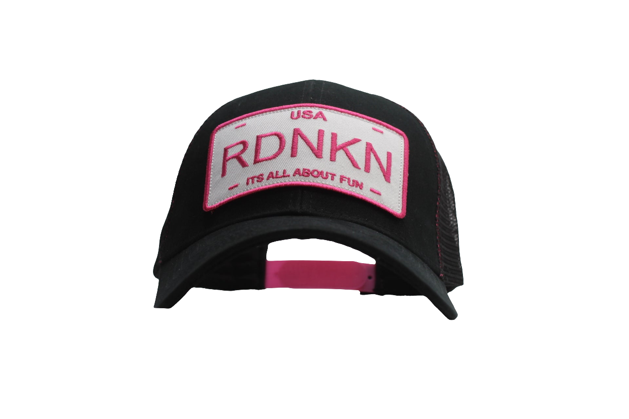A Womens Pink Mesh Ballcap (With high pony tail hole)