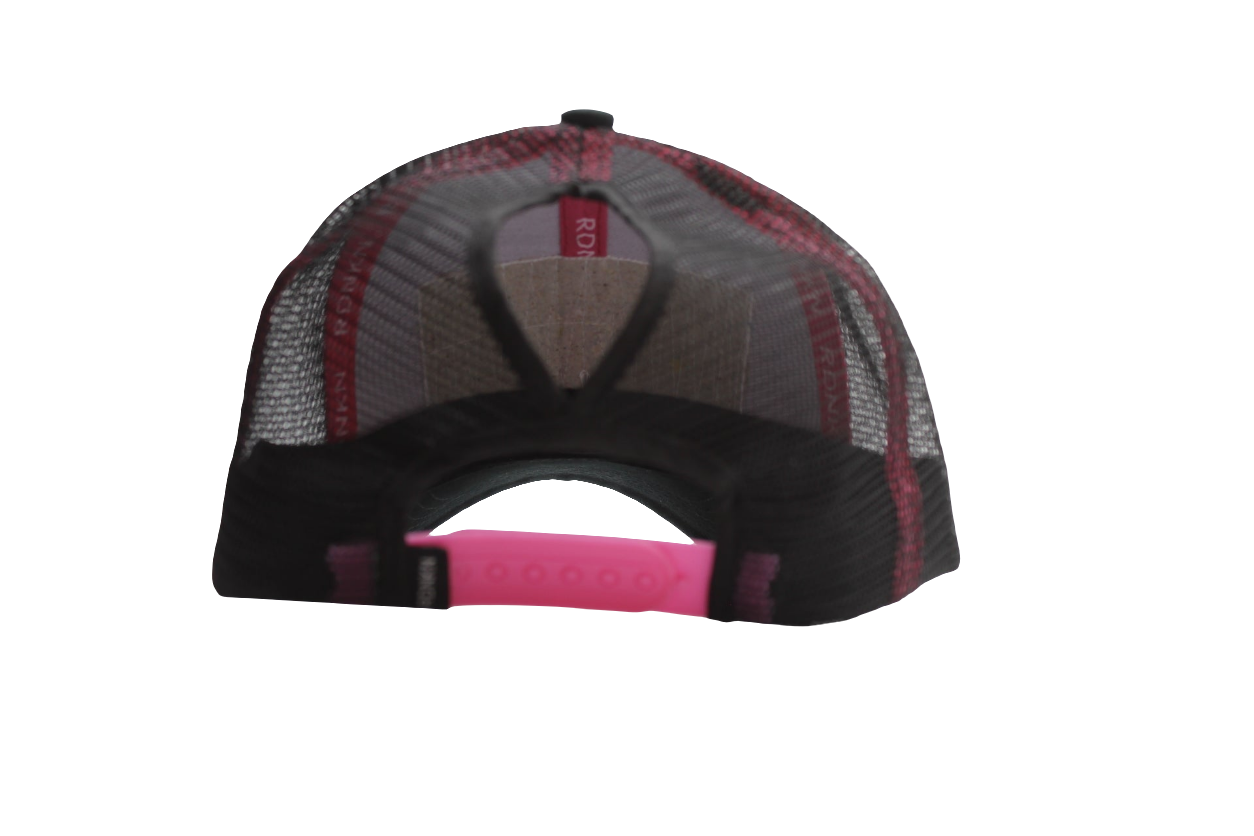 A Womens Pink Mesh Ballcap (With high pony tail hole)