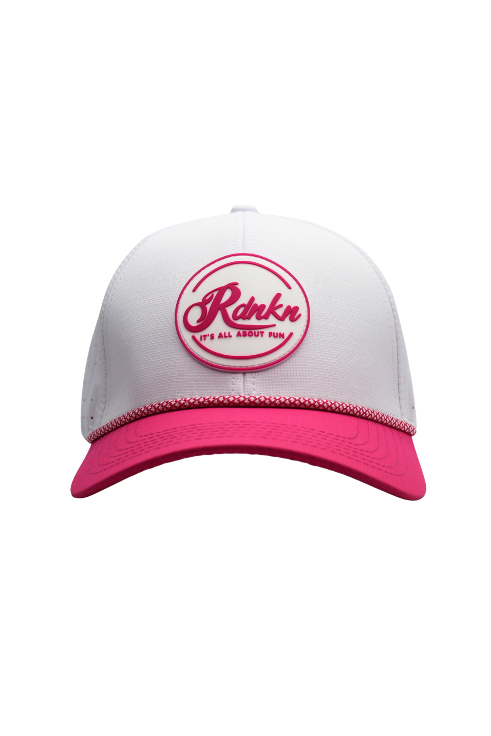 Its All About Fun Pink and White Rope Hat