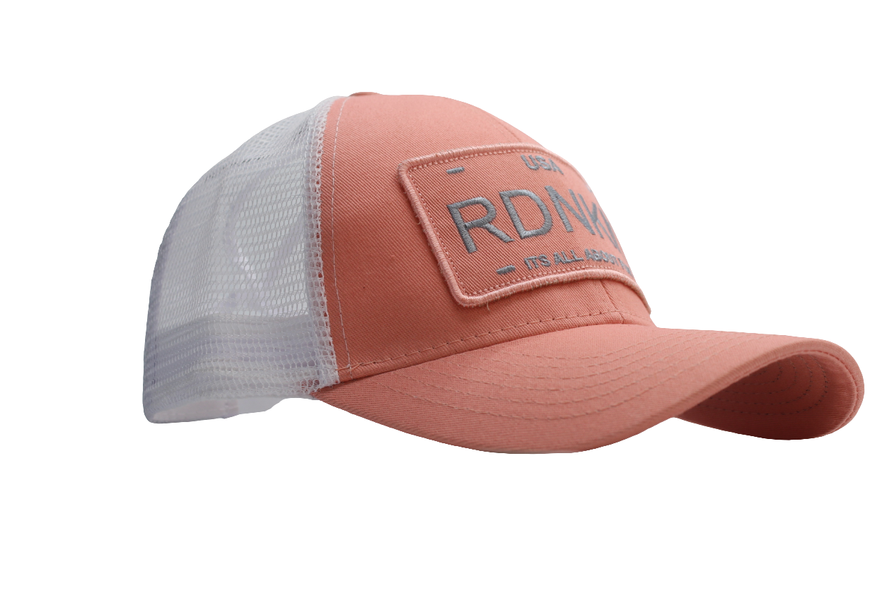 A RDNKN High Ponytail Mesh Snapback Hat  (Peach ))