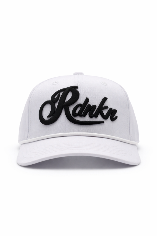 RDNKN Black on White Rope HAt