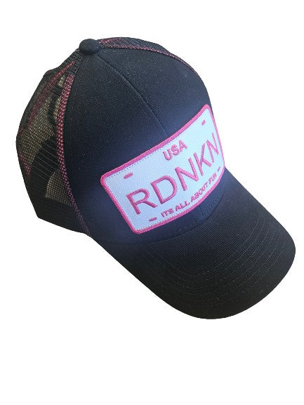 A Womens Pink Mesh Ballcap (With high pony tail hole)